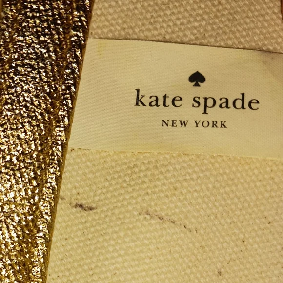 Kate Spade Gold Capri Espadrille Maise Mixedmedia Satchel - Picture 15 of 16